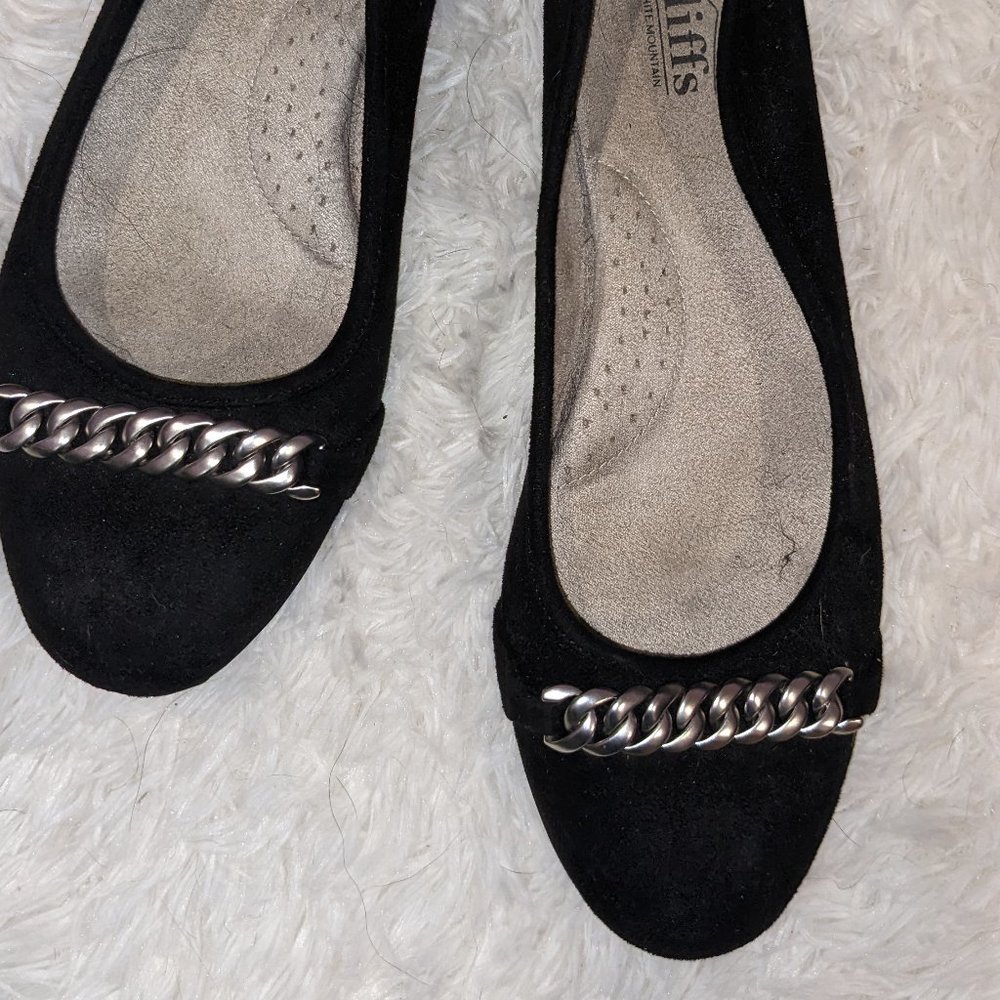 Cliffs by White Mountain Dress Flats with Metal Chain Detail